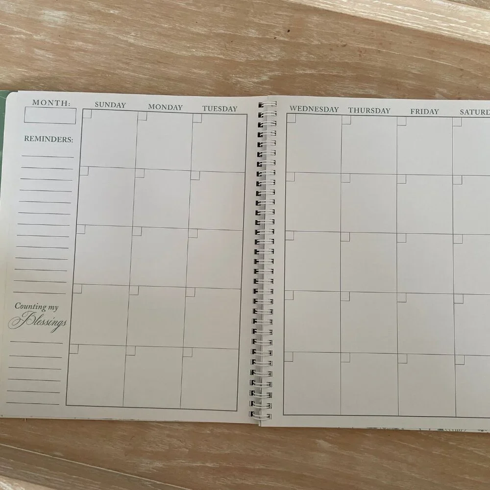 Punch Studio Nature's Grace Butterflies, Undated Monthly Guided Spiral Planner